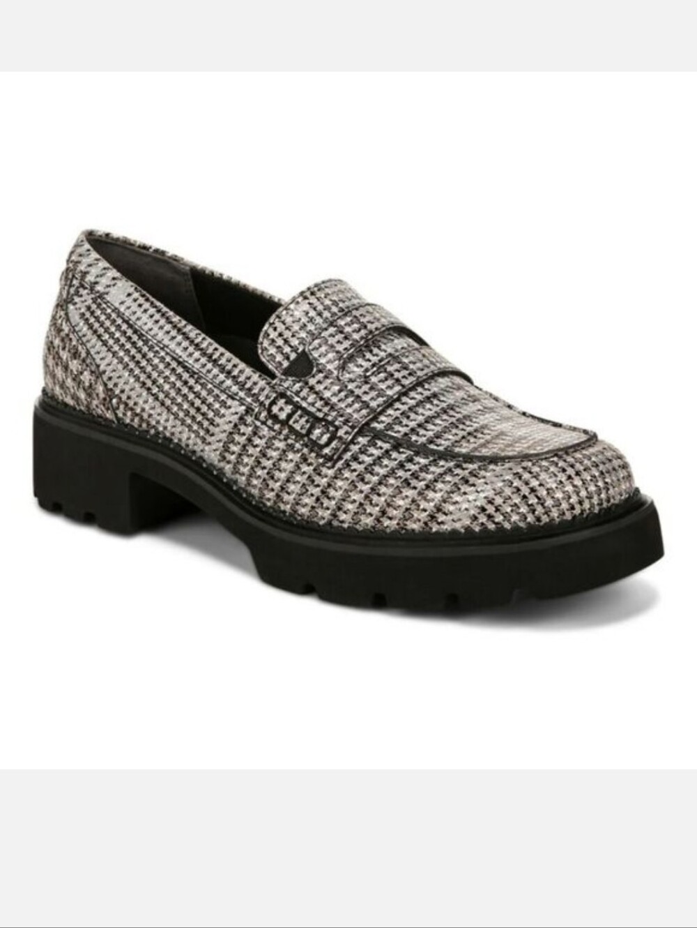 Vionic Fillmore Loafer Women’s Size 9.5 Black White Slip On Comfort Casual Shoe